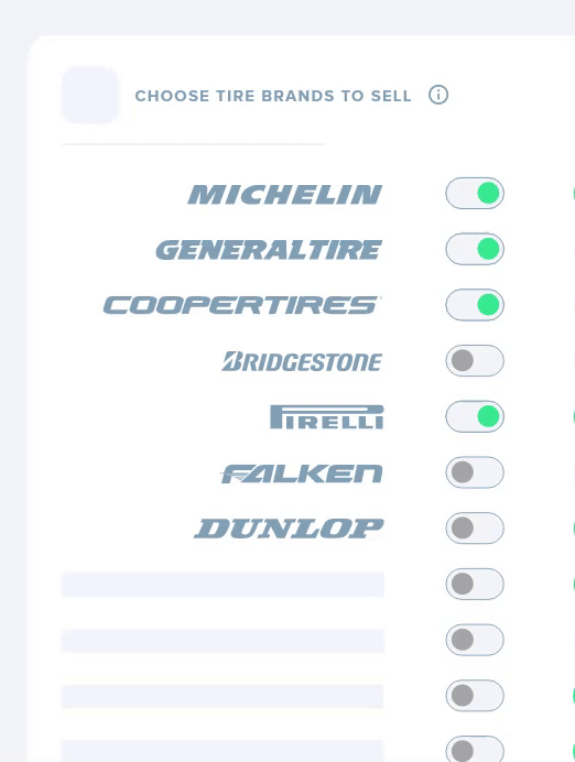 Tire Brands Selector TreadCommand